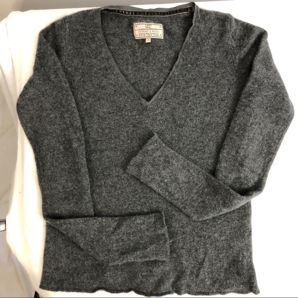LOFT Sweaters - Loft cashemire grey sweater long sleeves V-neck